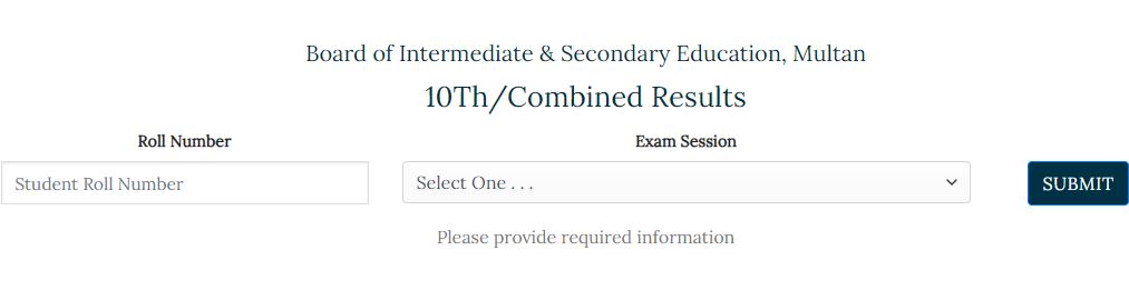 10th Class Result 2024 Multan Board