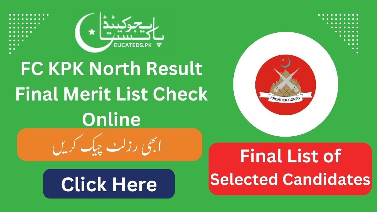 FC KPK North Result Final Merit List Check Online