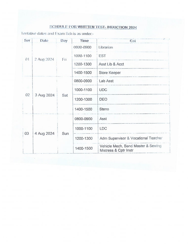 FGEI Roll No Slip Test Date