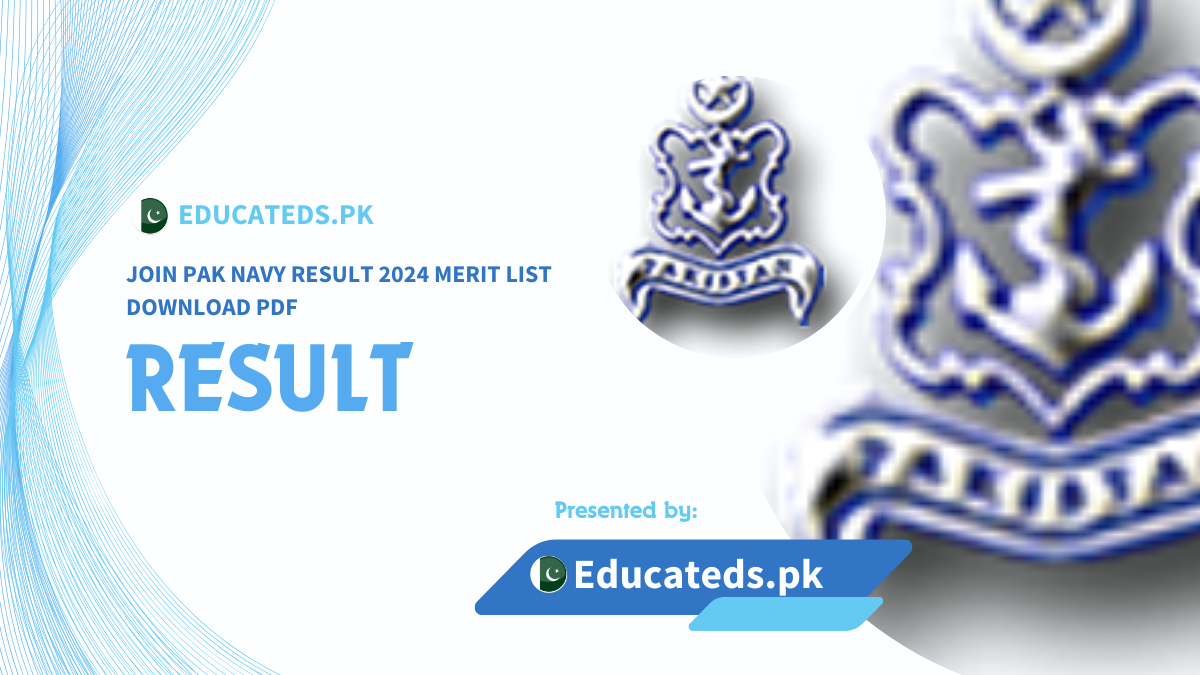 Join Pak Navy Result 2024 Merit List download pdf