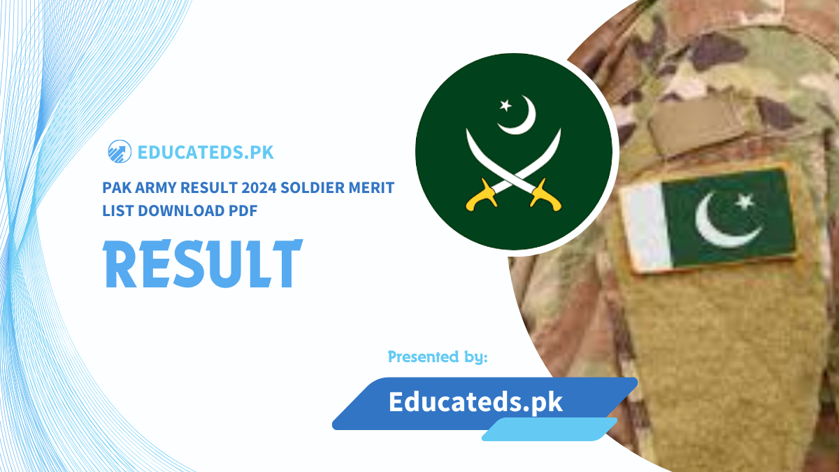 Pak Army Result 2024 Soldier Merit List Download PDF